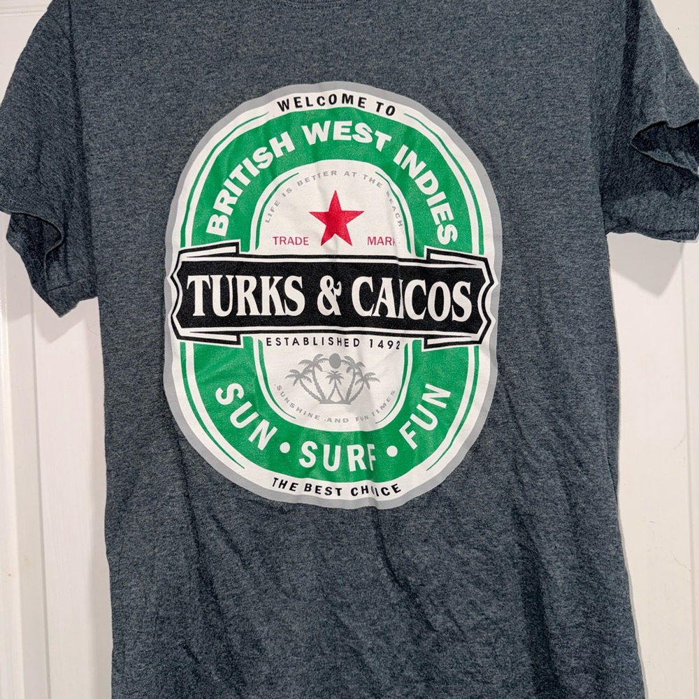 Gray Turks & Caicos Graphic T-Shirt